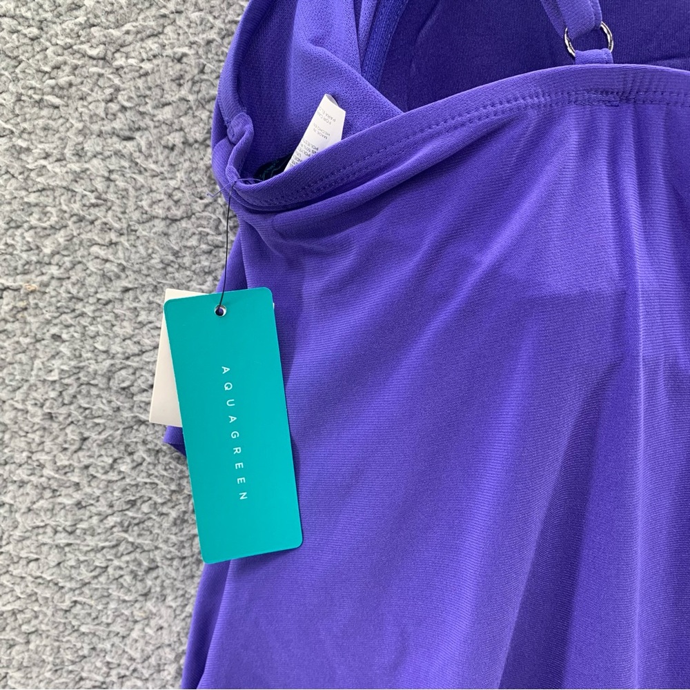 Target Aqua Green Purple Tiered Tankini Swim Top - Picture 6 of 10